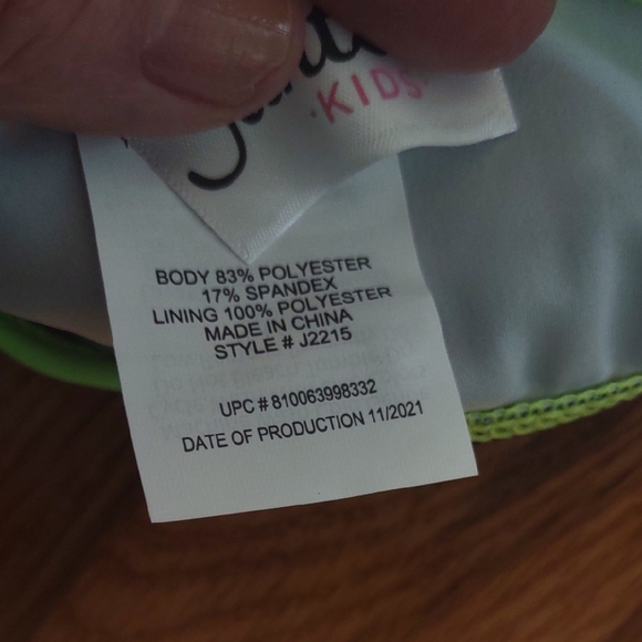 Jantzen Black and White Tie-Dye Bikini with Neon Green Trim - Picture 7 of 7